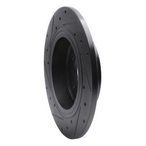 Buick Lucerne Brake Rotor (1) - Rear Right - R1 Concepts - Drilled & Slotted - Black - `06-`11